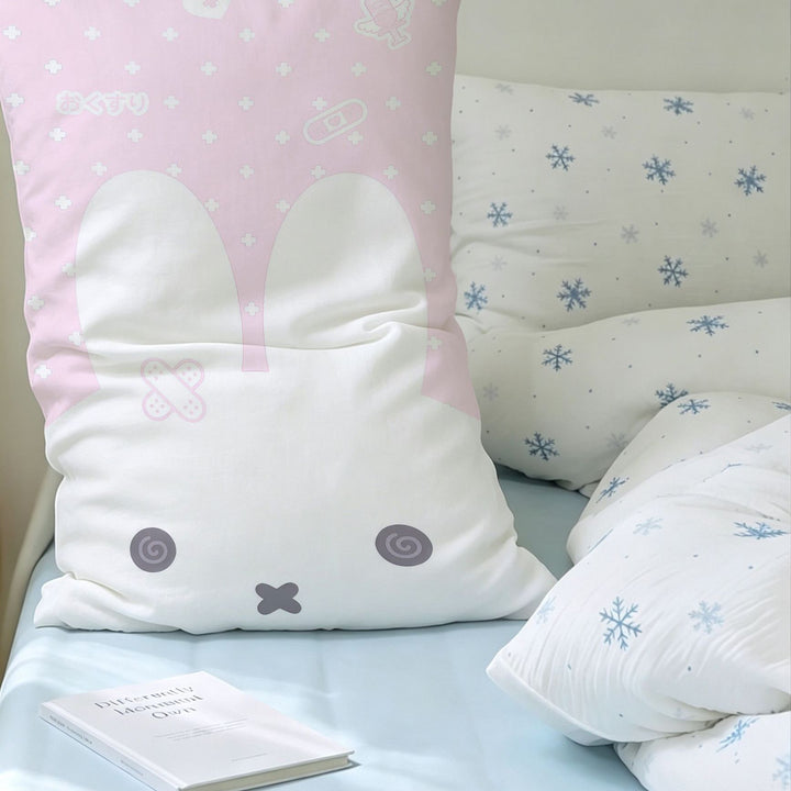 Cute Cartoon Bunny-Themed Decorative Pillow