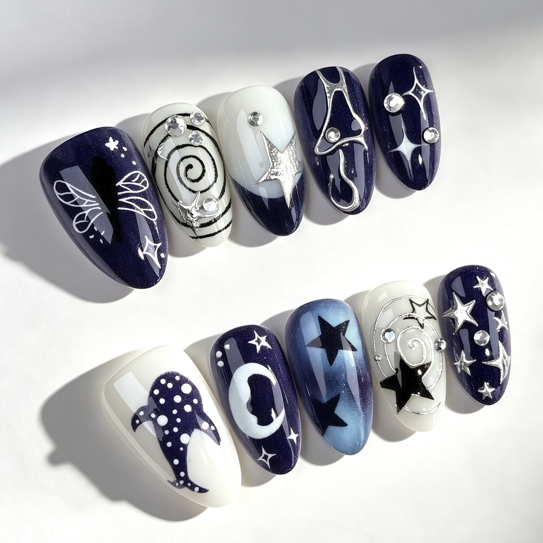 Celestial Design Press-On Nail Art Set