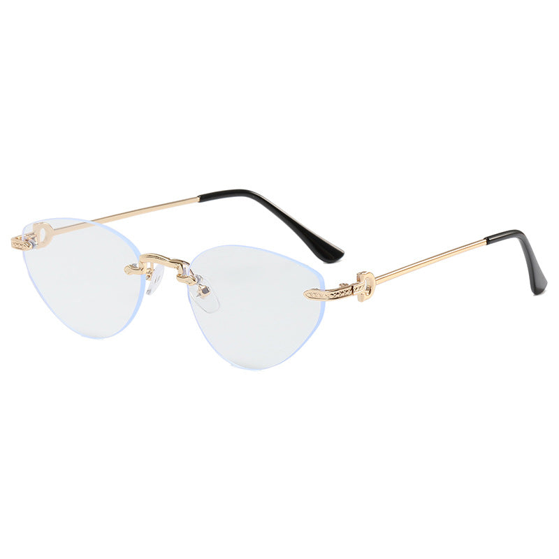 Women Futuristic Half-Frame Sunglasses Stornfield