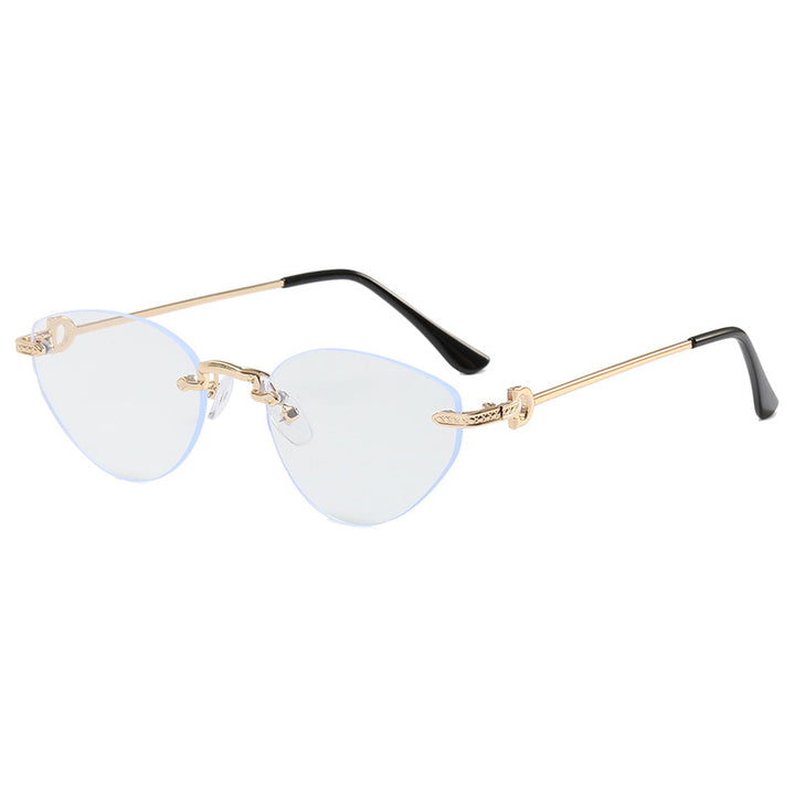 Women Futuristic Half-Frame Sunglasses Stornfield