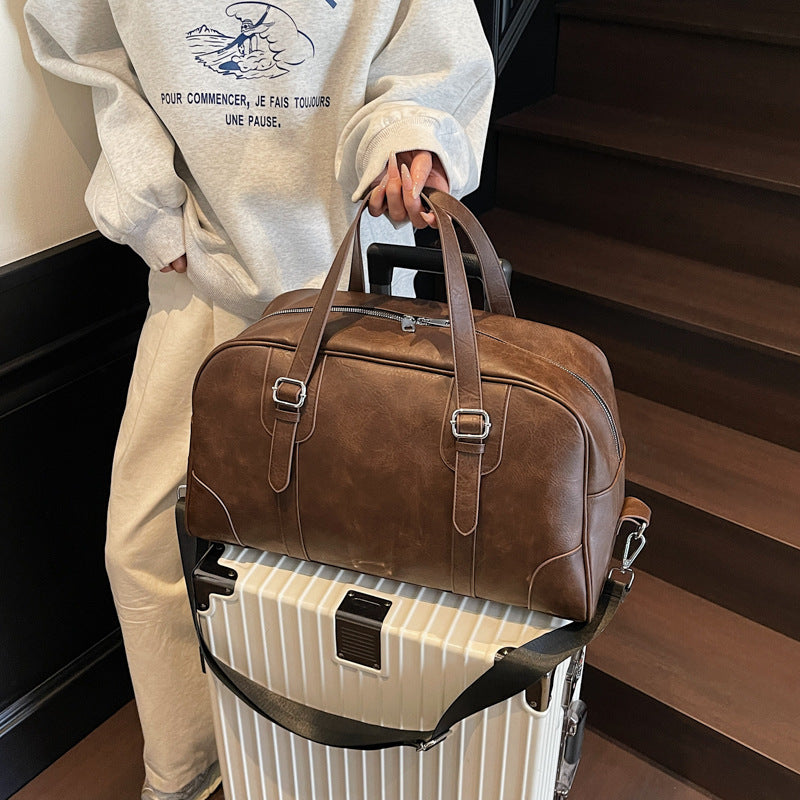 Spacious Luxury Leather Weekender Bag