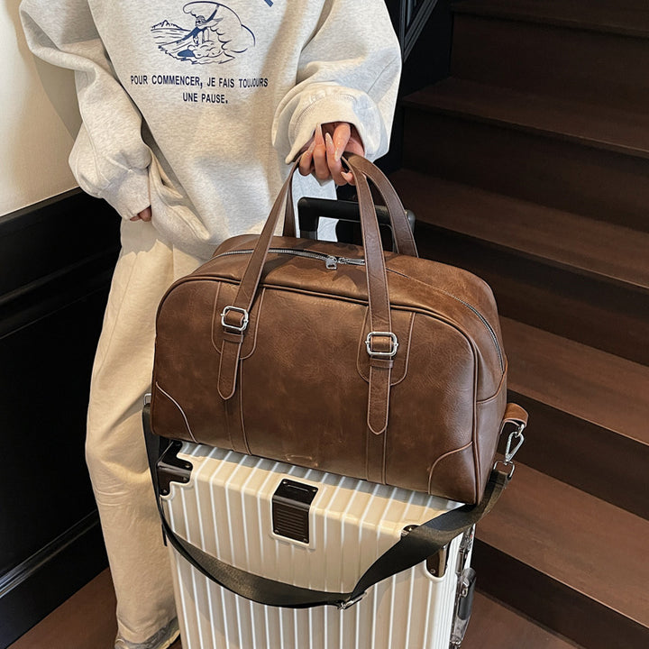 Spacious Luxury Leather Weekender Bag