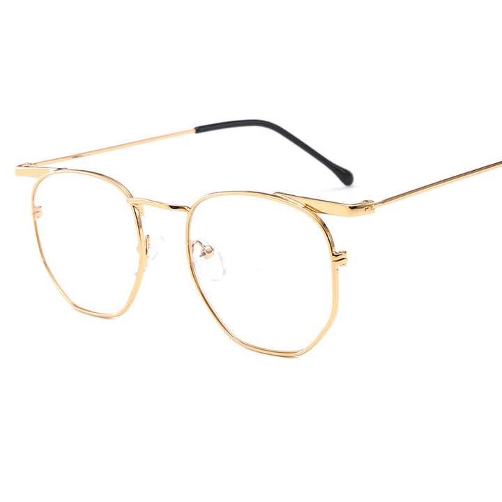 Women's fashionable rectangular glasses with elegant metal frame Stornfield