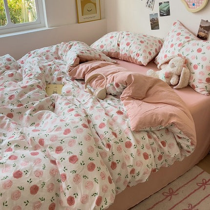 Children's Playful Floral Patterned Bedding Set