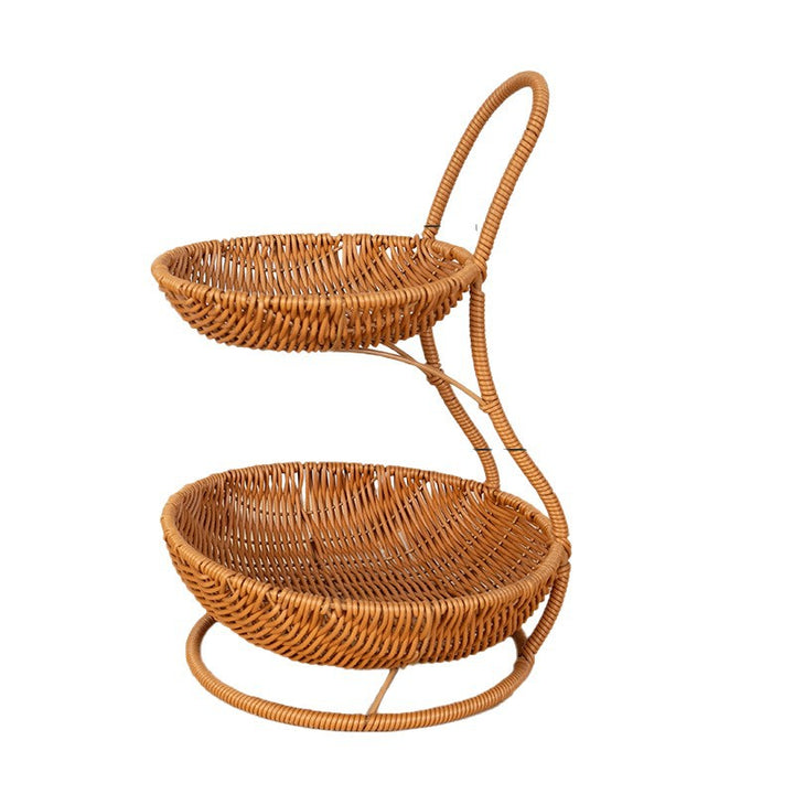 Two-Tiered Wicker Fruit Stand Stornfield