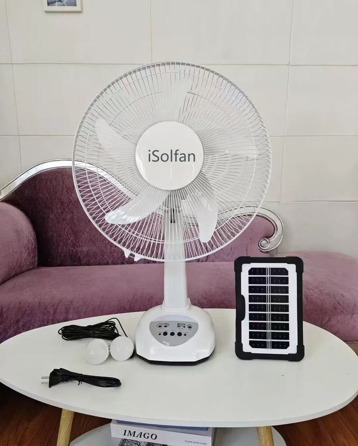 Women's Solar-Powered High-Performance Fan with Remote Control and Intelligent Control System Stornfield