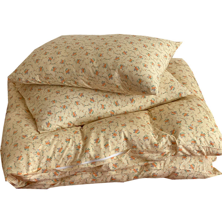 Patterned duvet cover and pillowcase set