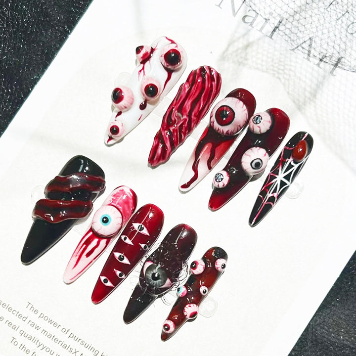 Creative Halloween-Themed Press-On Nail Set Stornfield