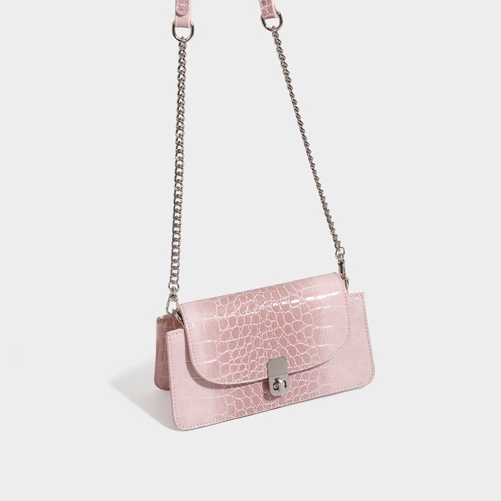 Stylish Crocodile-Embossed Crossbody Bag