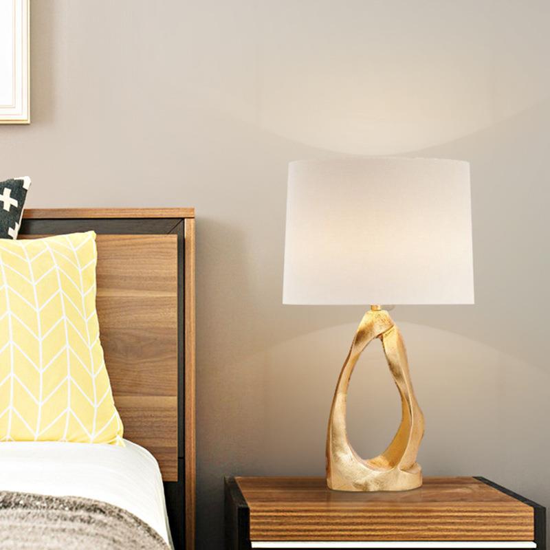 Sculptural Table Lamp with Elegant Gold Base