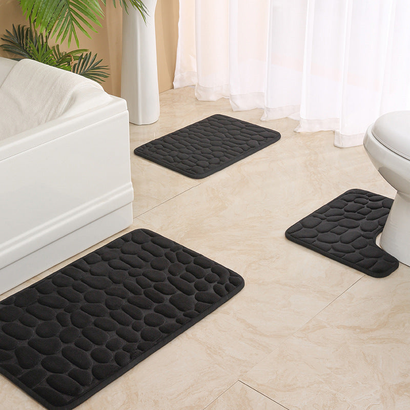 Pebble Textured Comfort Bath Mat Set