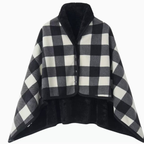 Women's stylish throw blanket with button closure Stornfield