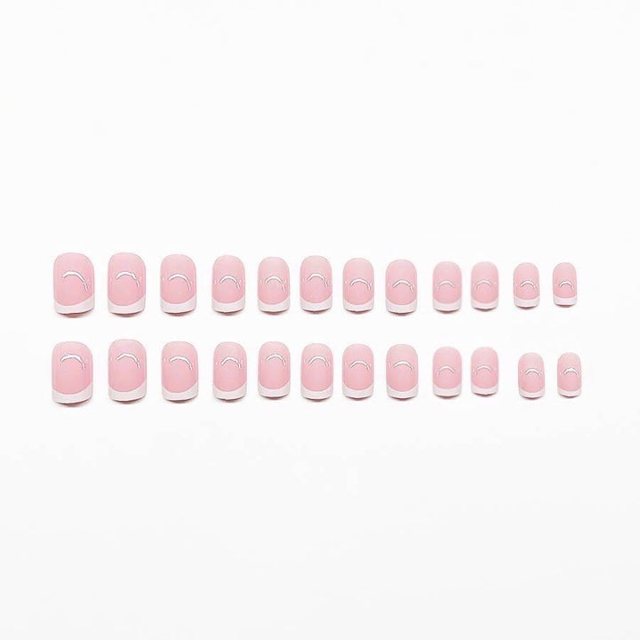 Elegant French Tip Press-On Nail Set Stornfield