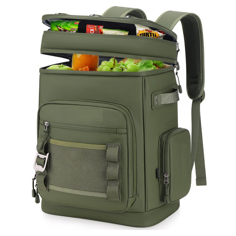 Unisex nano insulated cool backpack with large volume, multiple organizational compartments, and ergonomic shoulder straps Stornfield
