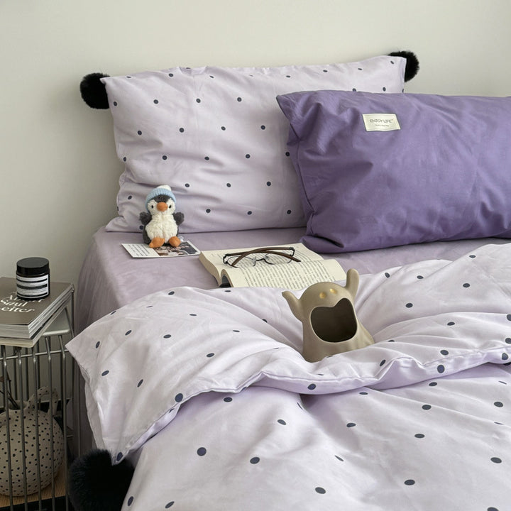 Cozy Polka Dot Duvet Cover Set