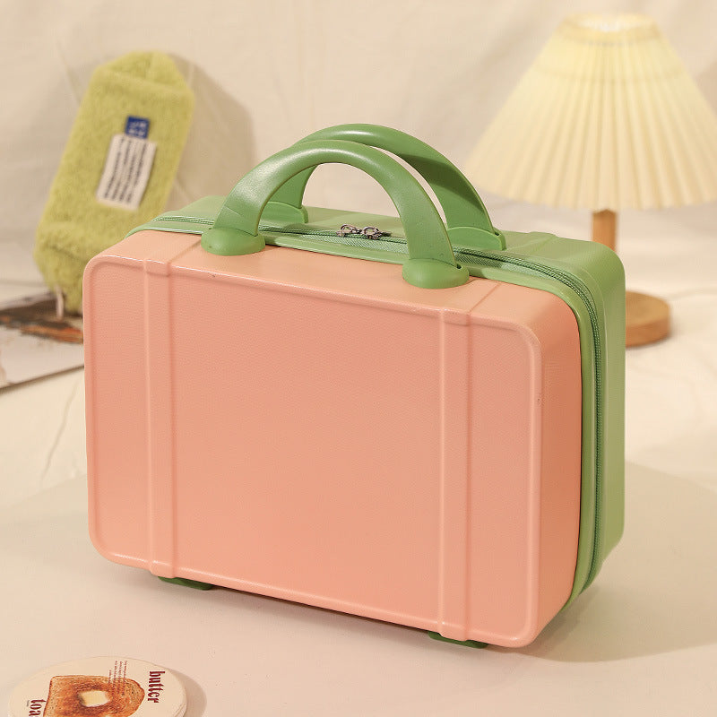 structured hard-shell vanity travel case with dual top handles and lockable zipper Stornfield