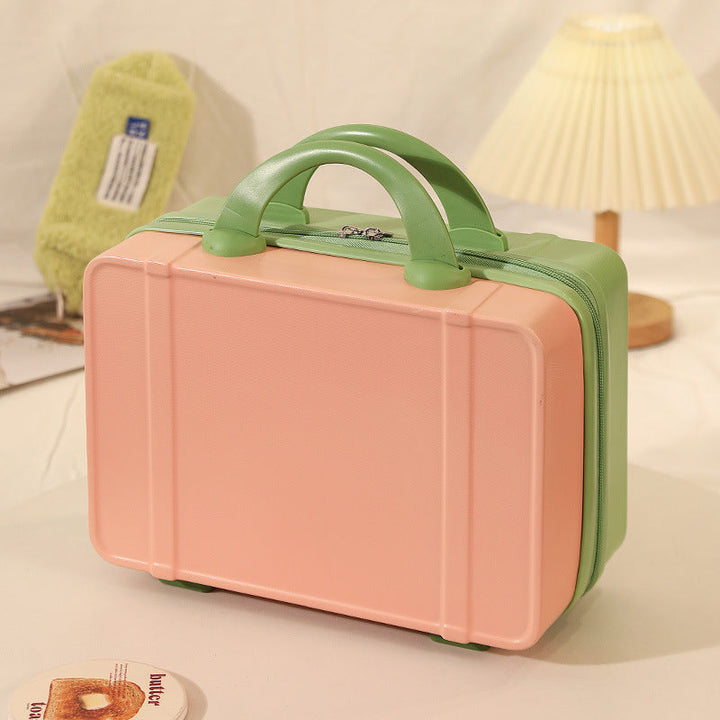 structured hard-shell vanity travel case with dual top handles and lockable zipper Stornfield