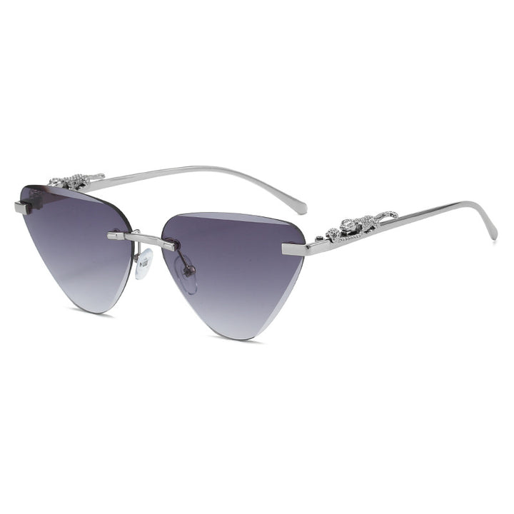 Women's Designer Sunglasses with Creative, Triangular Frame and Elegant Gold Accents Stornfield