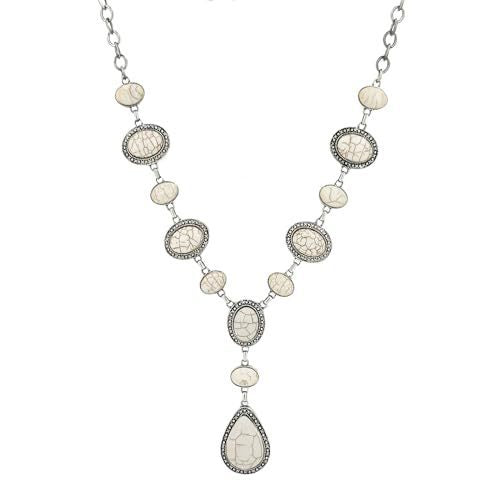 Vintage-Inspired Stone Pendant Necklace Stornfield