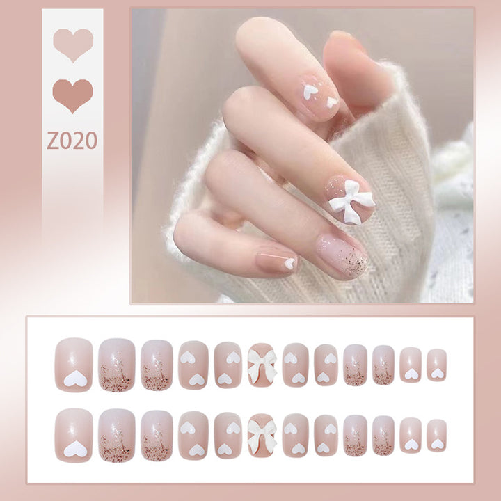 Elegant Rhinestone-Embellished Press-On Nails