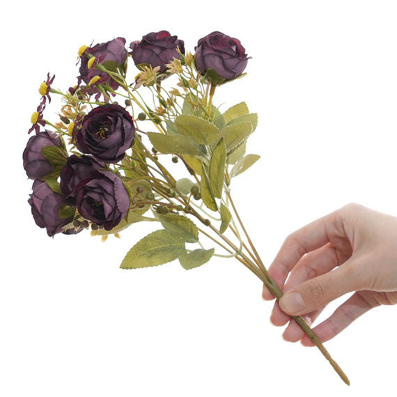 Lifelike Floral Bouquet with Wildflower Accents