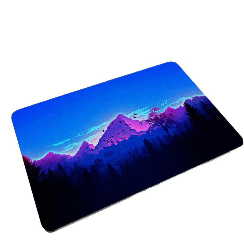 Scenic Mountain Landscape Bath Mat Stornfield