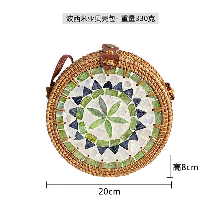 Ladies Round Basket Bag Stornfield