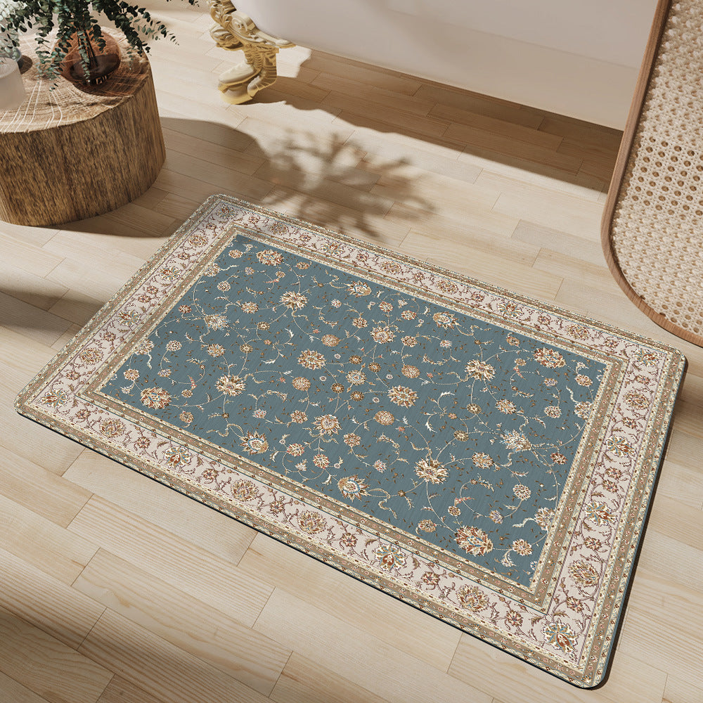 Elegant Vintage Floral Bath Mat Stornfield