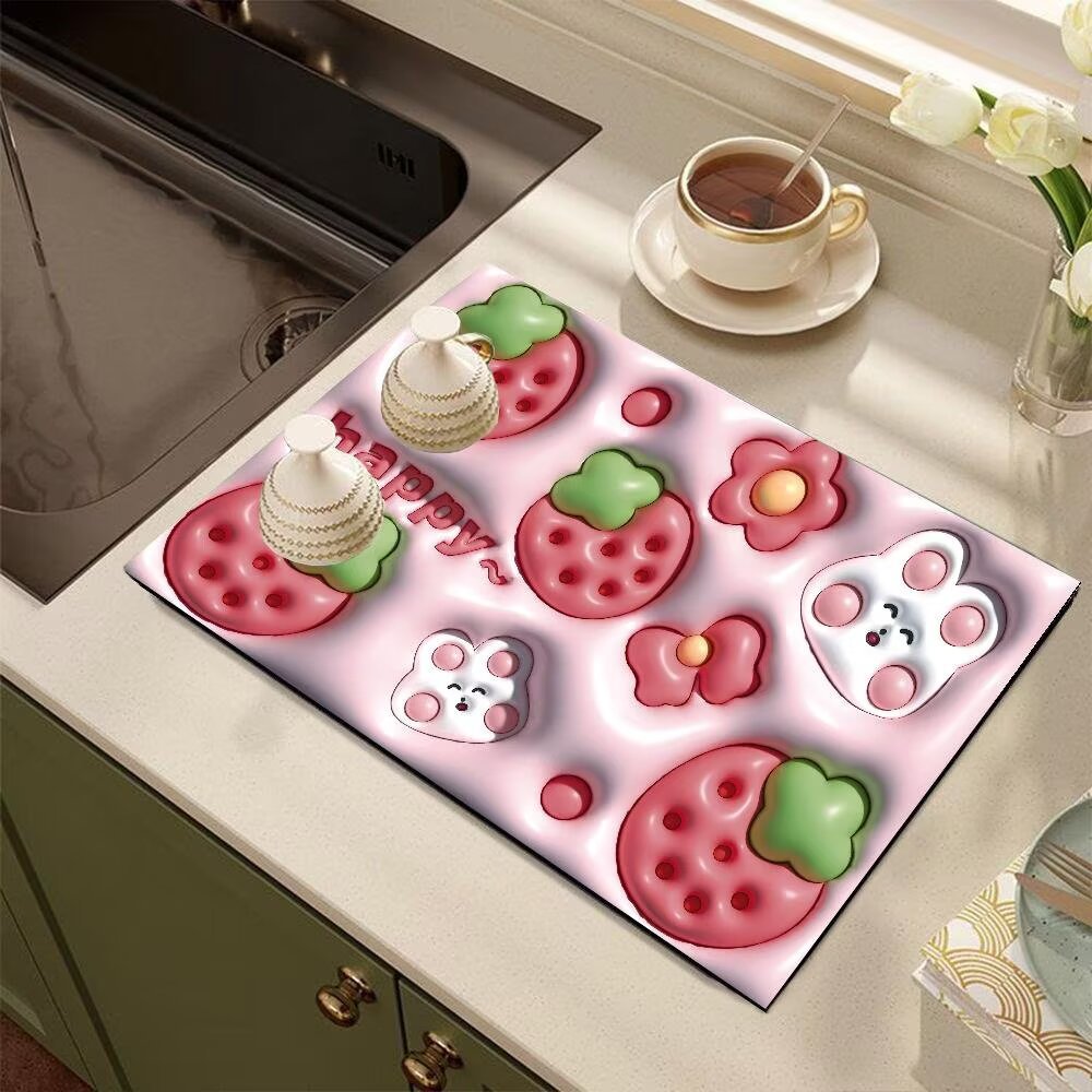 Cute Cartoon Dog-Themed Kitchen Mat Stornfield