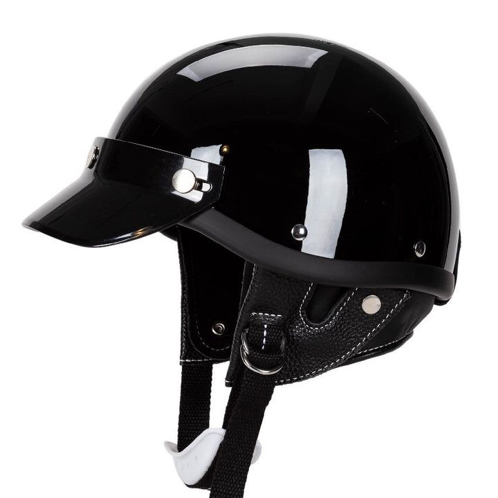 Classic Motorcycle Half-Helmet with Visor Stornfield