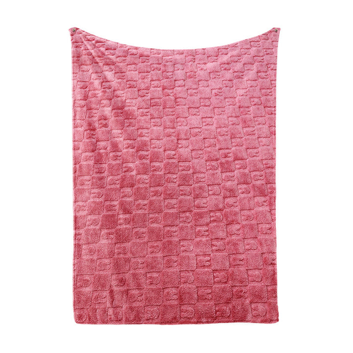Ladies Cozy Microfiber Quick Change Blanket in Modern Checkered Pattern Stornfield