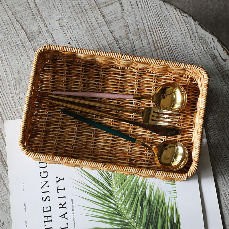 Unisex Rectangular Storage Basket made of hand-woven material Stornfield
