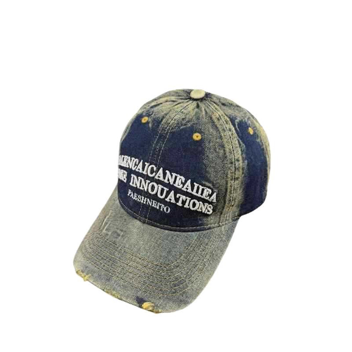 Unisex Vintage-Inspired Distressed Denim Baseball Cap Stornfield
