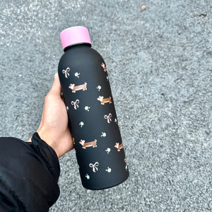 Ladies Insulated Bottle with Playful Dog Motif Stornfield