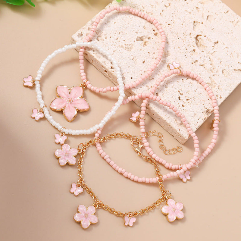 Floral Charm Bracelet Set Stornfield