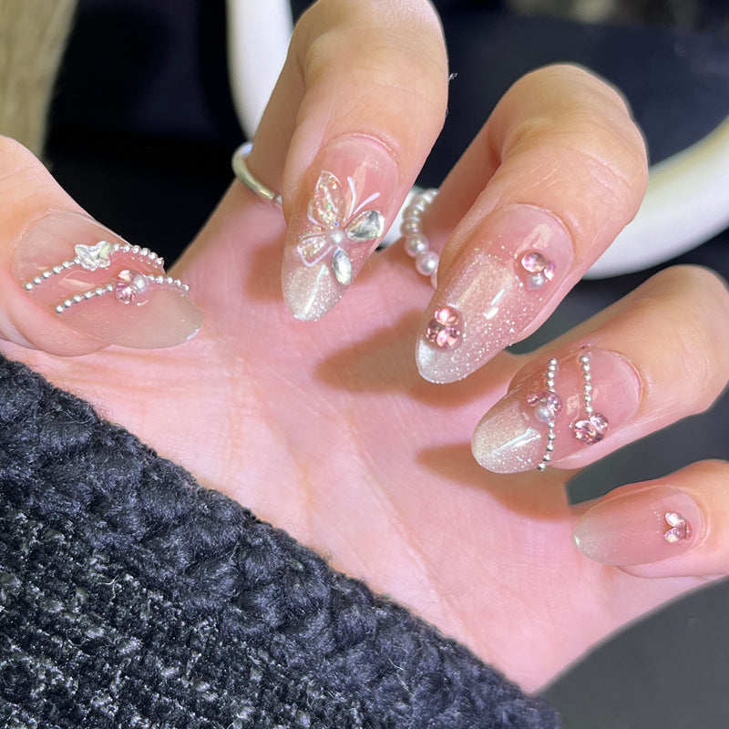 Decorative Press-On Nail Art with Glittering Elements Stornfield