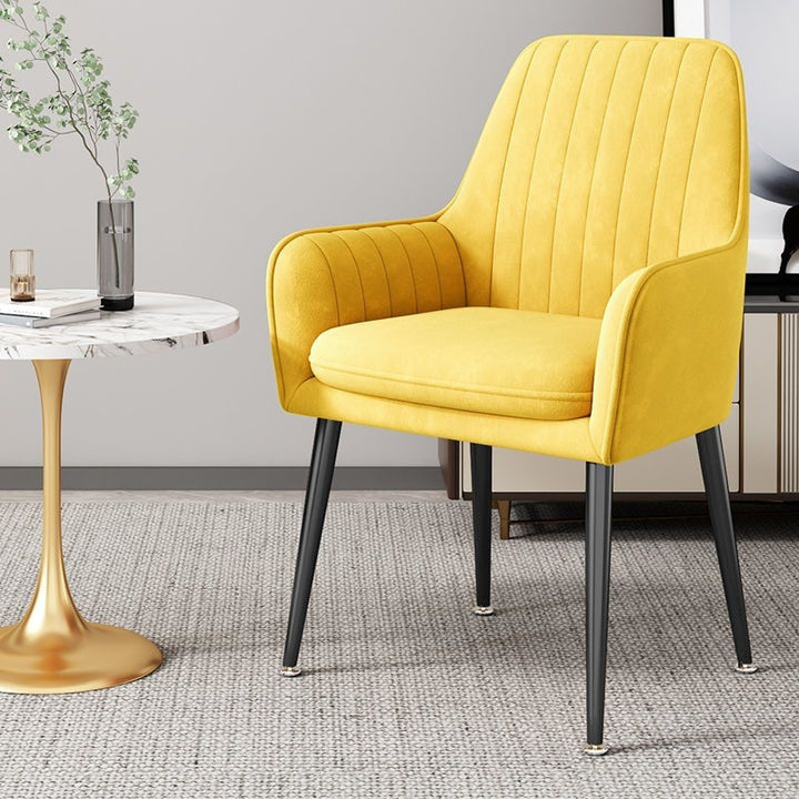 Modern Accent Chair with Gold Legs Stornfield