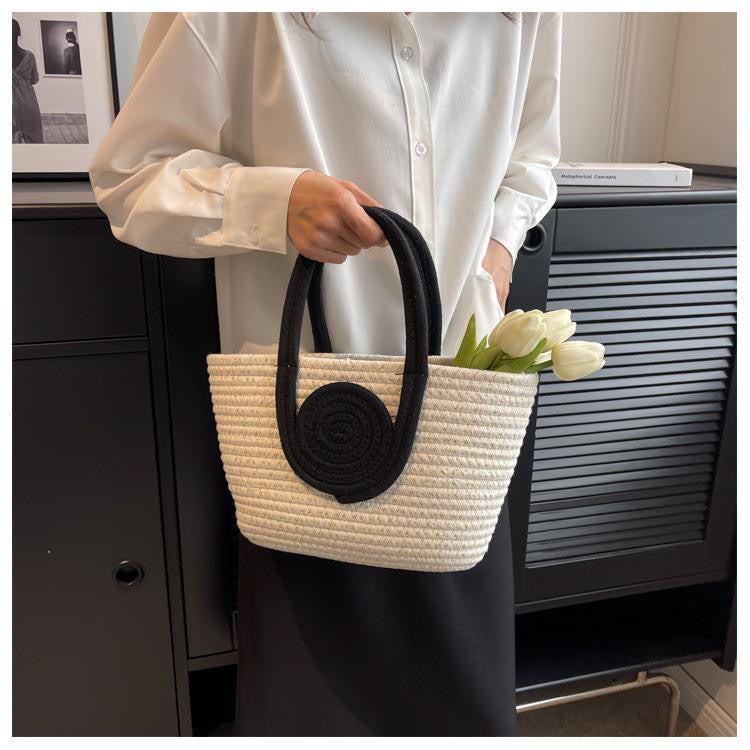 Handmade basket bag with innovative handle Stornfield