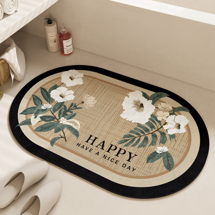 Floral Inspirational Bath Mat