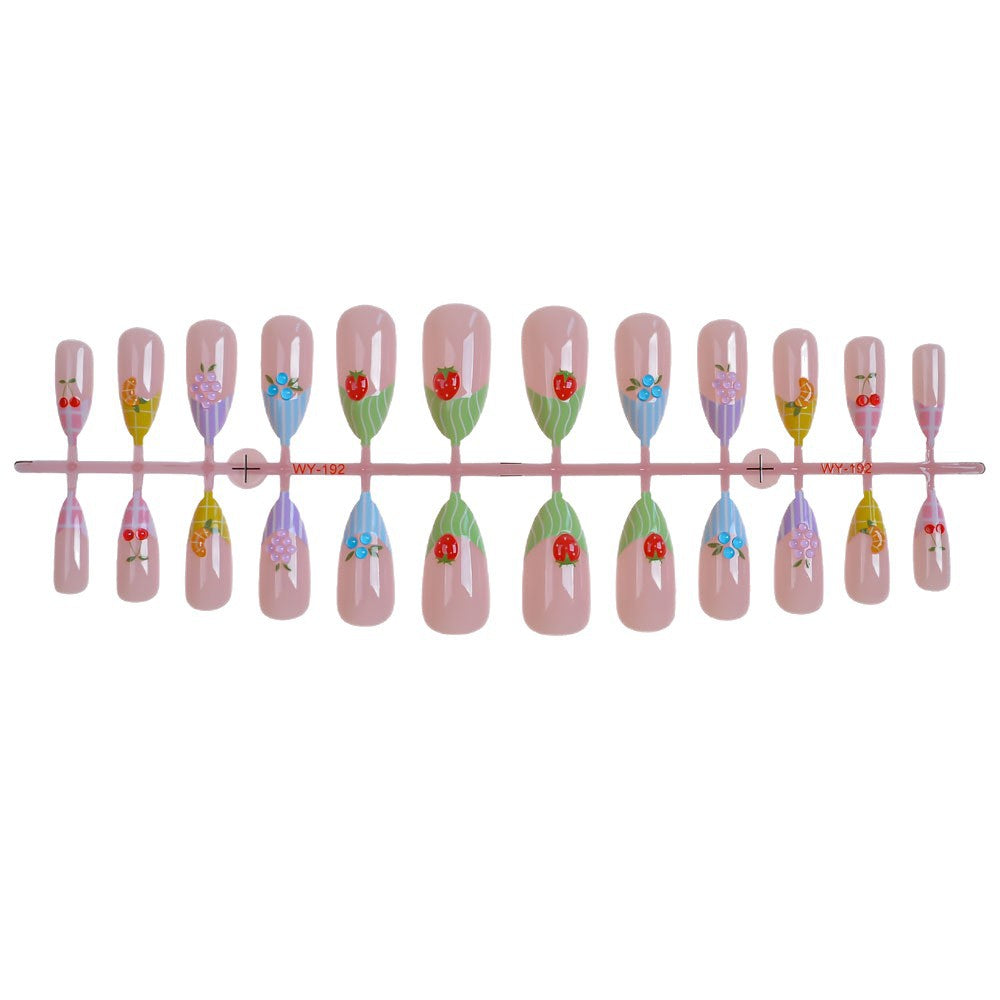 Fruit-Inspired Artistic Press-On Nail Set Stornfield