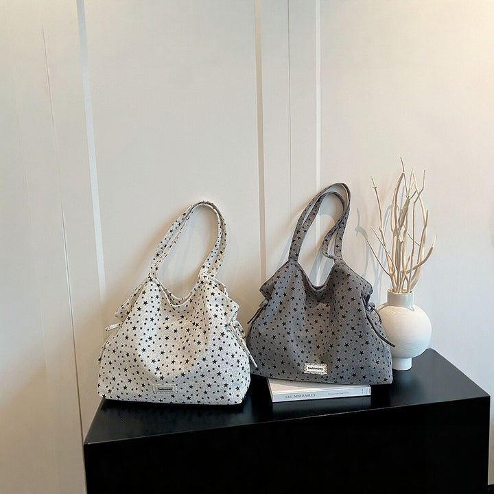 Star-Patterned Casual Shoulder Bag