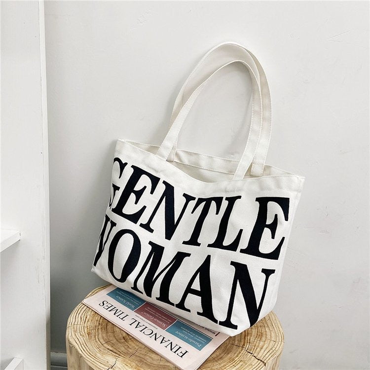 Fashionable cotton bag with striking lettering Stornfield