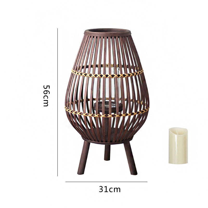 Rustic Rattan Lantern Stornfield