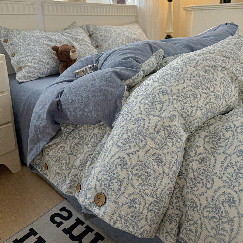 Floral Embroidered Bedding Set
