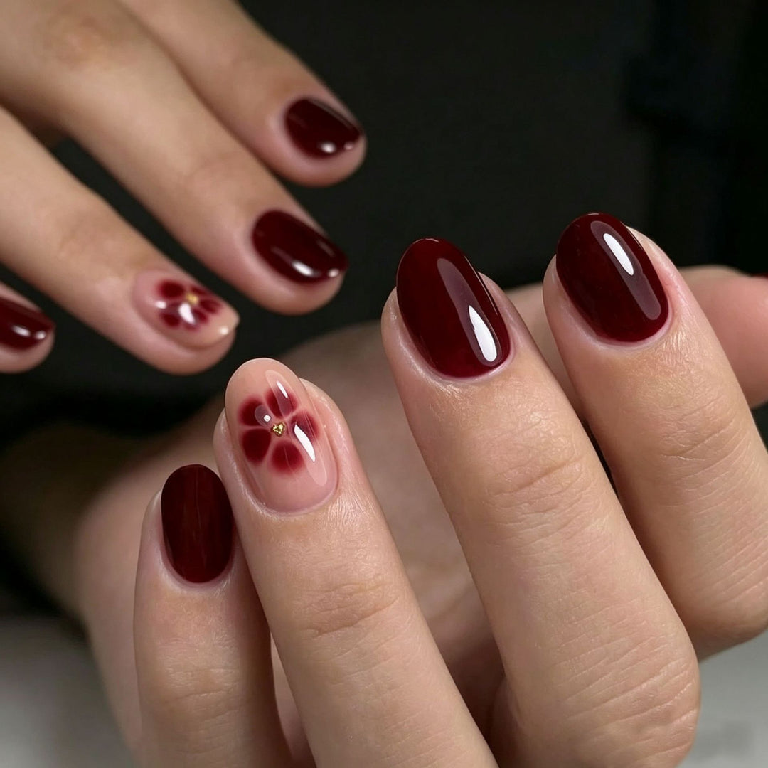 Elegant Press-On Nail Tips with Decorative Bow Stornfield
