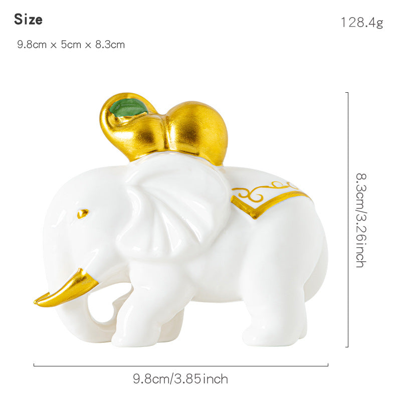 Elegant elephant figurine made of high-quality ceramic Stornfield