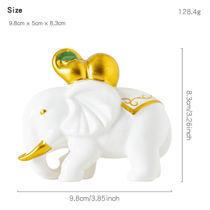 Elegant elephant figurine made of high-quality ceramic Stornfield
