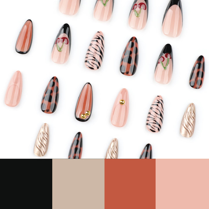 Artful stiletto nails with creative patterns Stornfield