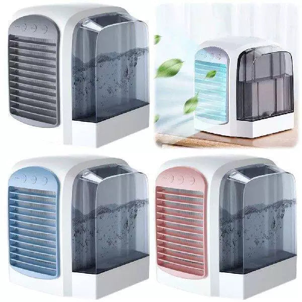 Unisex one-size compact personal evaporative air cooler and humidifier with removable reservoir Stornfield