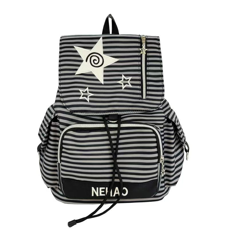 Multi-Pocket Striped Backpack Stornfield